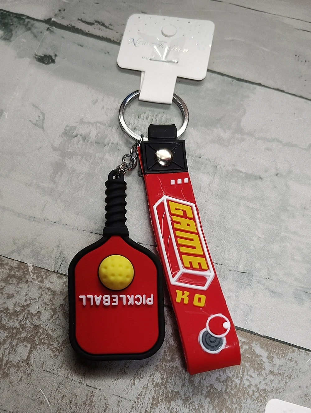 Pickleball Paddle Keychain - Multiple Colors  Paddle & Ball Keyring